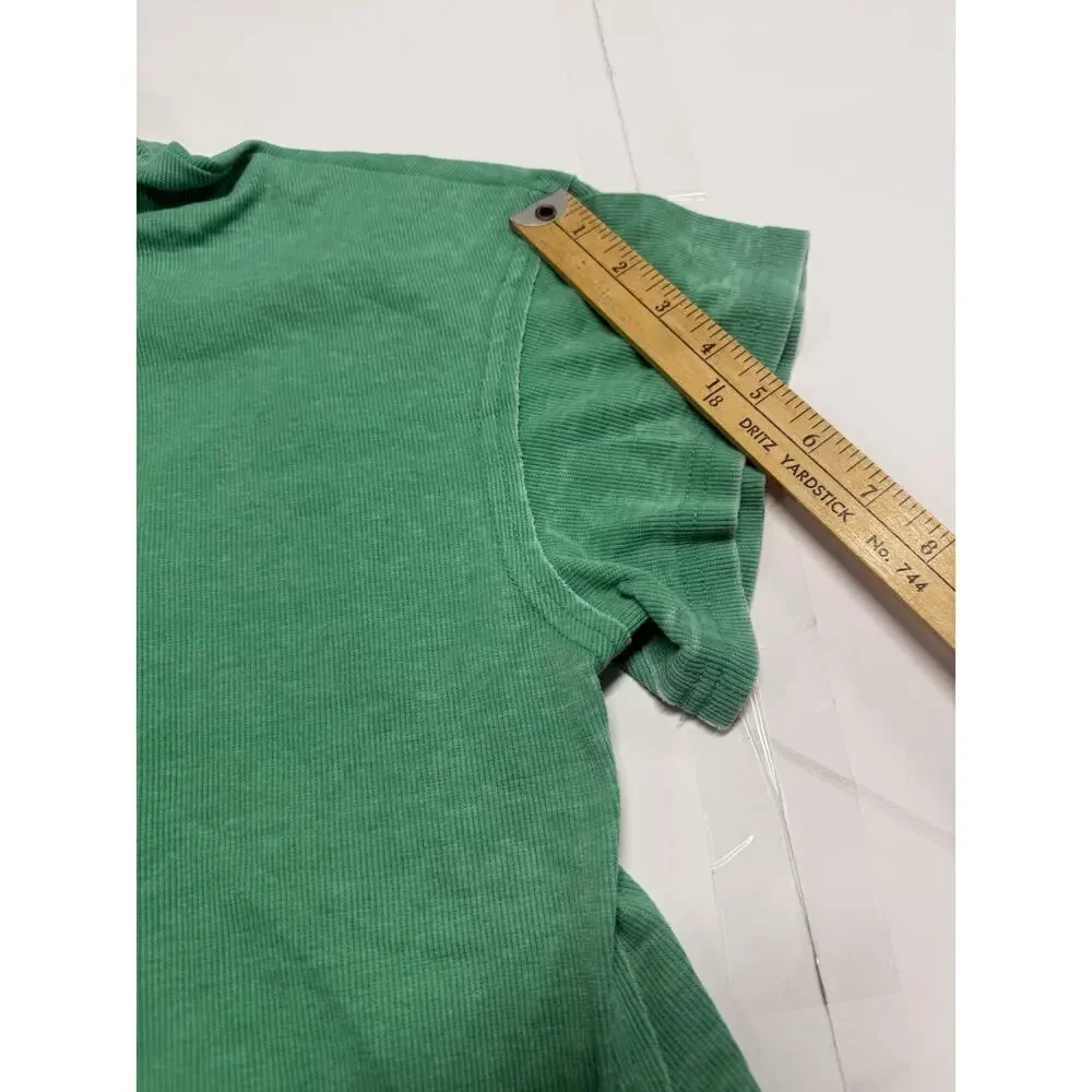 Jane Delancey XL Plus Shirt Green Collared Pullover Short Sleeve Knit Tunic - Picture 4 of 8